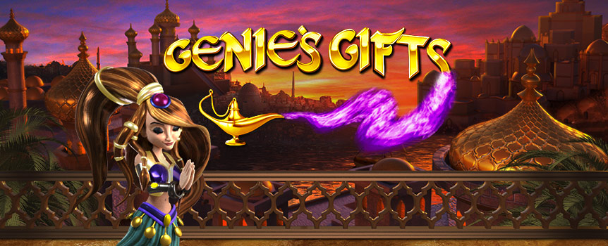 If you’re looking to unlock a fortune, rub the Genie’s Gifts slot machine and witness Arabian riches like you’ve never seen.